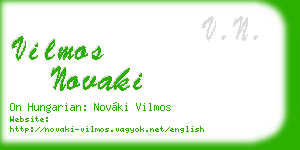vilmos novaki business card